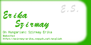 erika szirmay business card